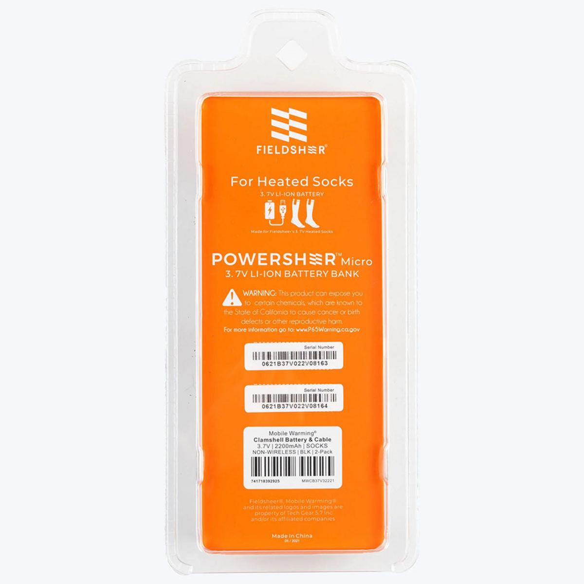 Mobile Warming 3.7V Powersheer Micro Dual Battery Pack, Non Wireless, 2200mAh Mobile Warming 3.7V Powersheer Micro Dual Battery Pack, Non Wireless, 2200mAh