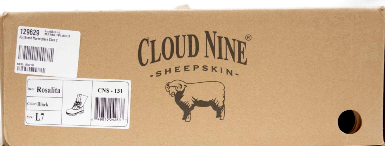 Cloud Nine Rosalita Sheepskin Boots - Black - Women - Size 7 Cloud Nine Rosalita Sheepskin Boots - Black - Women - Size 7