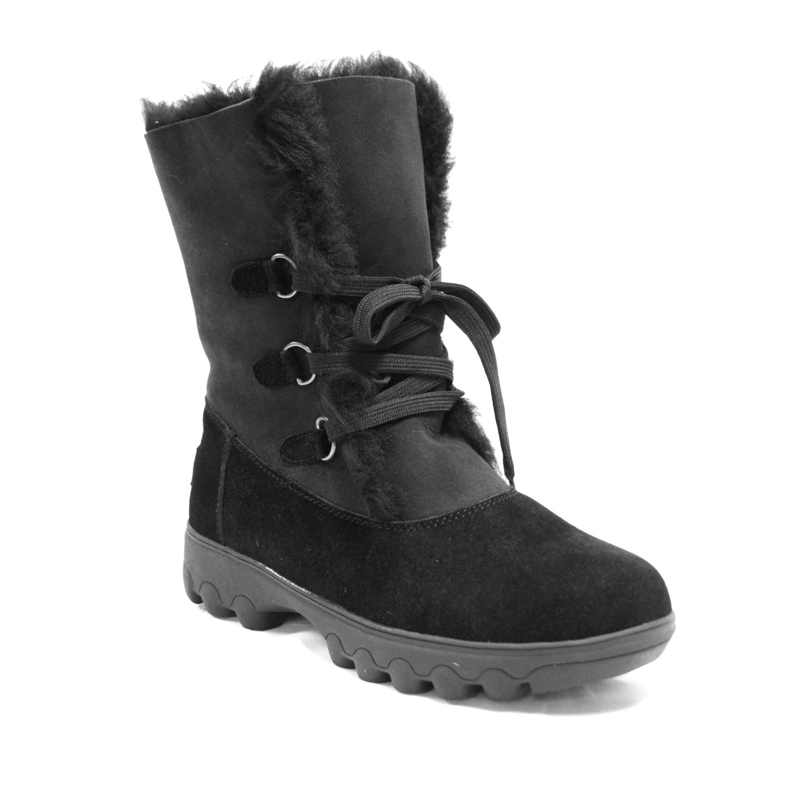 Cloud Nine Rosalita Sheepskin Boots - Black - Women - Size 7 Cloud Nine Rosalita Sheepskin Boots - Black - Women - Size 7