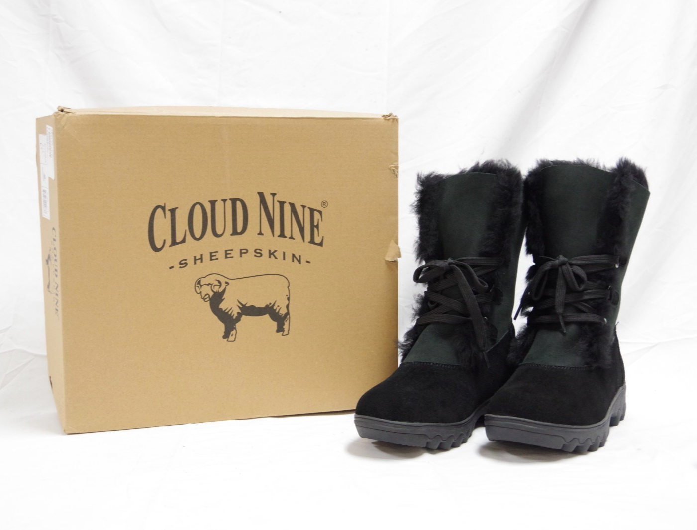 Cloud Nine Rosalita Sheepskin Boots - Black - Women - Size 7 Cloud Nine Rosalita Sheepskin Boots - Black - Women - Size 7