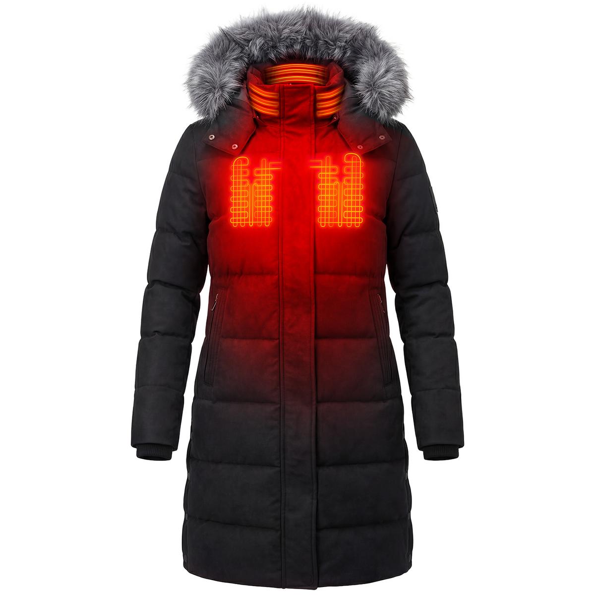 Gerbing 7V Women's Battery Heated Long Puffer Jacket Gerbing 7V Women's Battery Heated Long Puffer Jacket