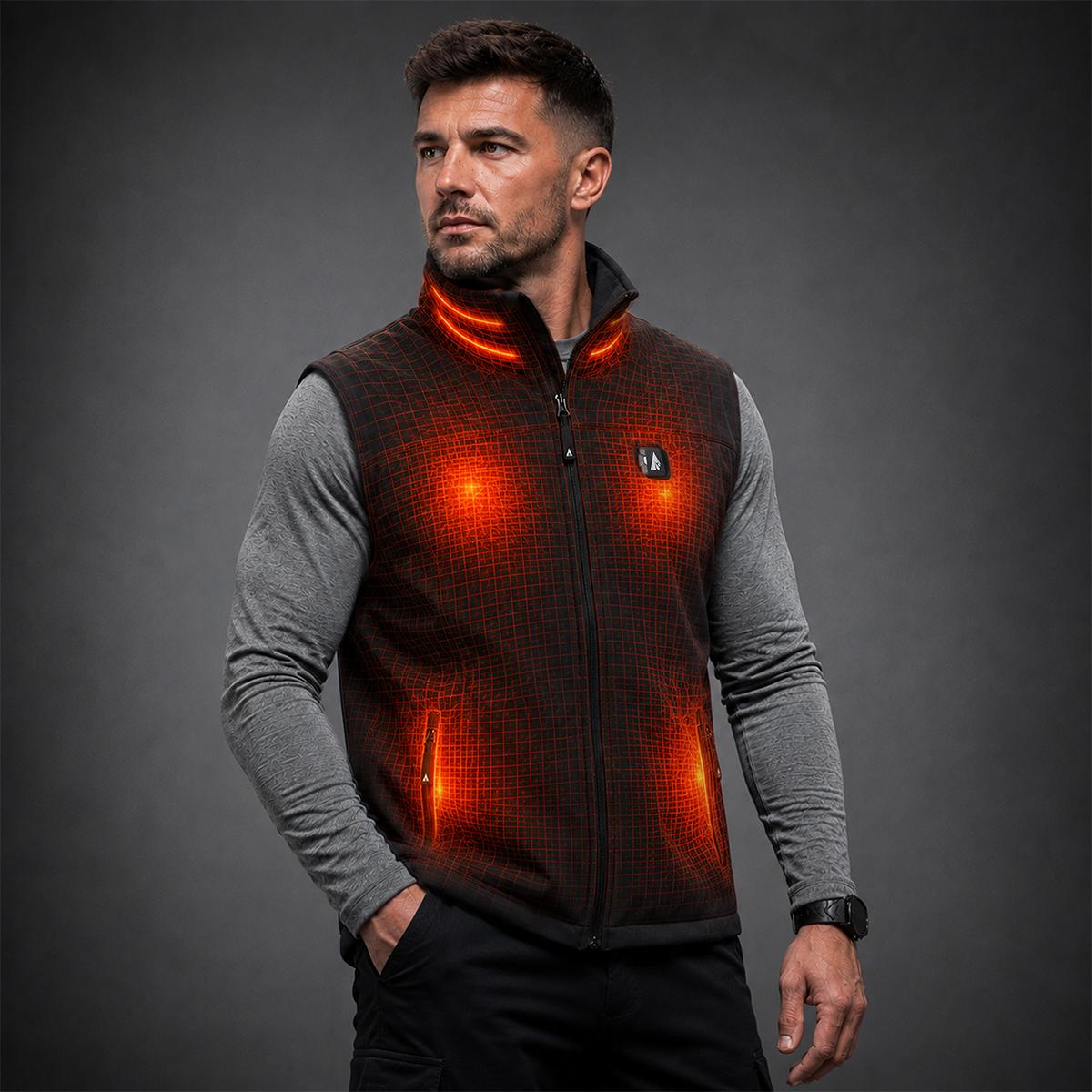 ActionHeat Pro Series+ Bluetooth Men's Softshell Heated Vest ActionHeat Pro Series+ Bluetooth Men's Softshell Heated Vest