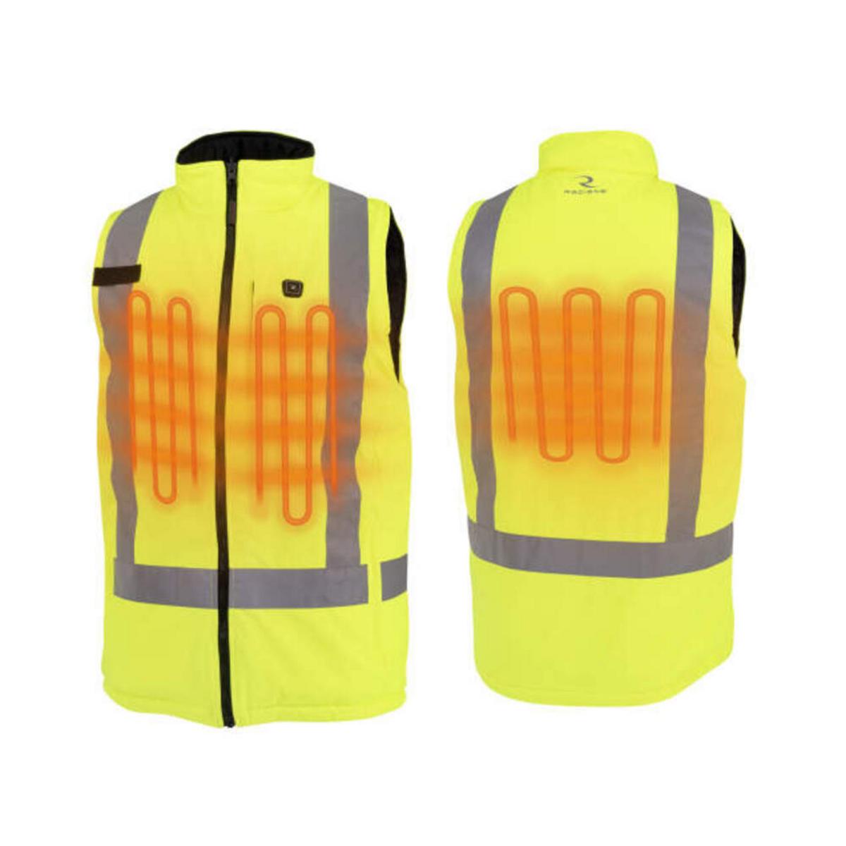 Radians Class 2 Reversible Heated Vest - Hi-Vis Green Radians Class 2 Reversible Heated Vest - Hi-Vis Green