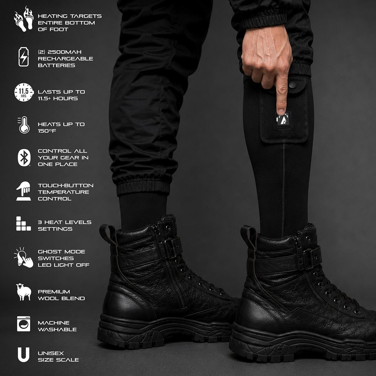 ActionHeat Pro Series+ Bluetooth Wool Heated Socks ActionHeat Pro Series+ Bluetooth Wool Heated Socks