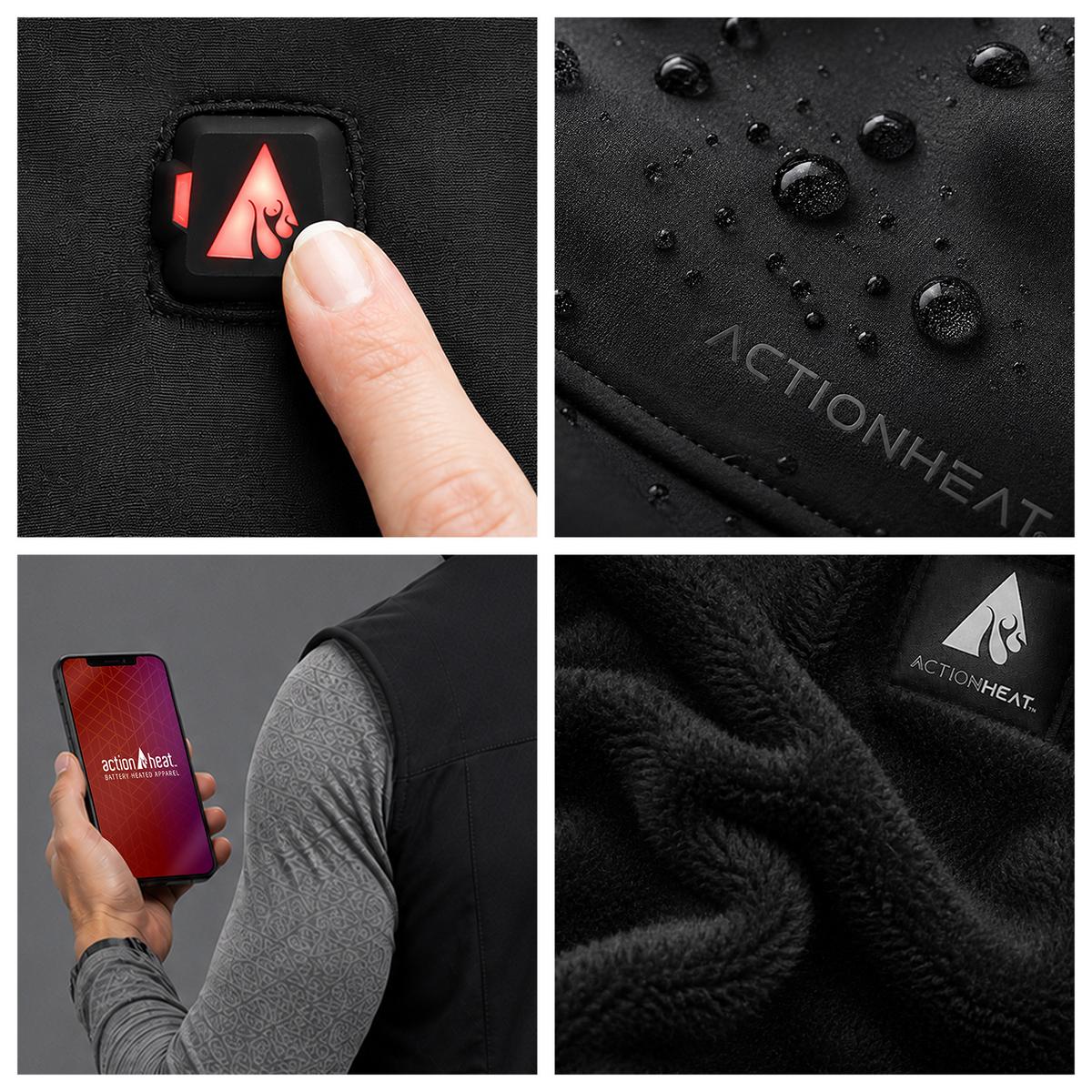 ActionHeat Pro Series+ Bluetooth Men's Softshell Heated Vest ActionHeat Pro Series+ Bluetooth Men's Softshell Heated Vest