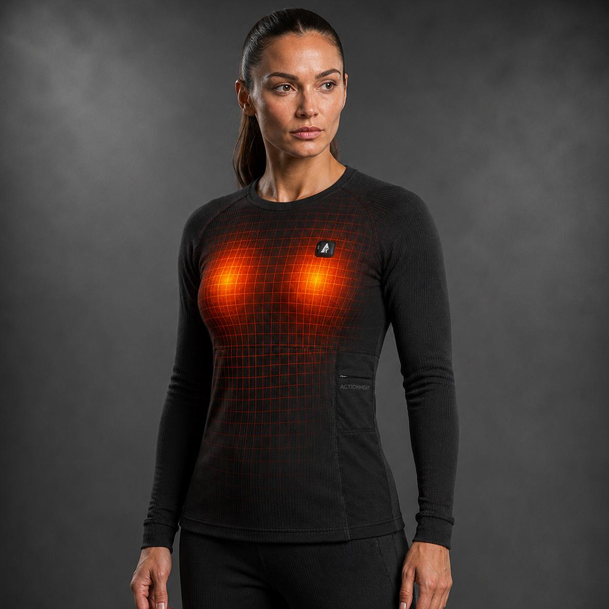 ActionHeat Pro Series+ Bluetooth Women's Heated Base Layer Shirt ActionHeat Pro Series+ Bluetooth Women's Heated Base Layer Shirt