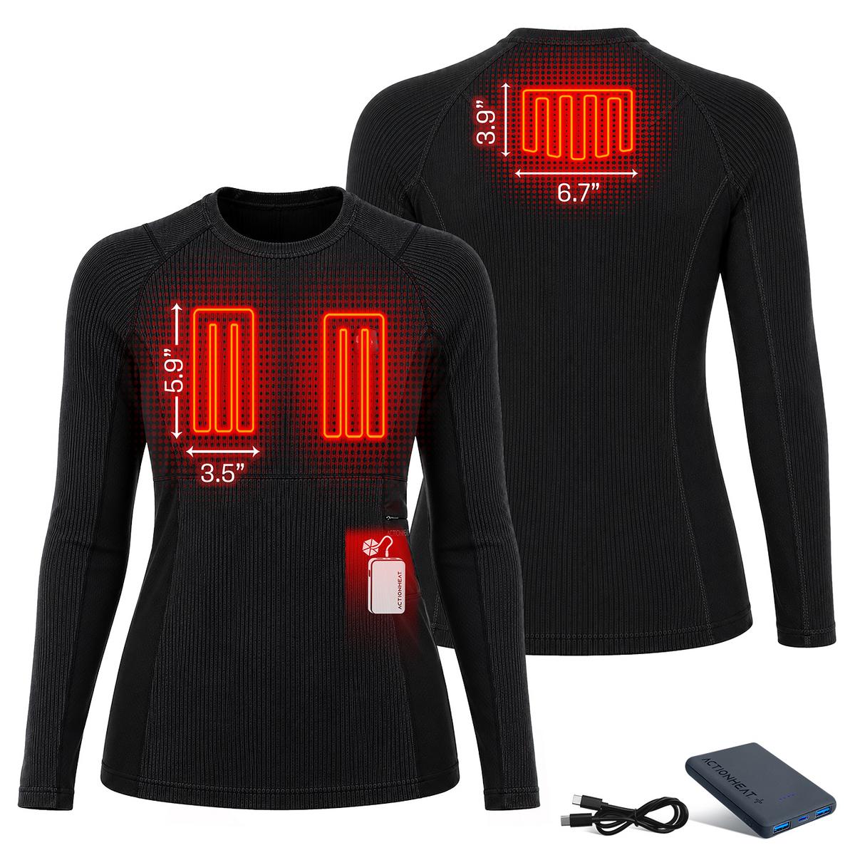 ActionHeat Pro Series+ Bluetooth Women's Heated Base Layer Shirt ActionHeat Pro Series+ Bluetooth Women's Heated Base Layer Shirt