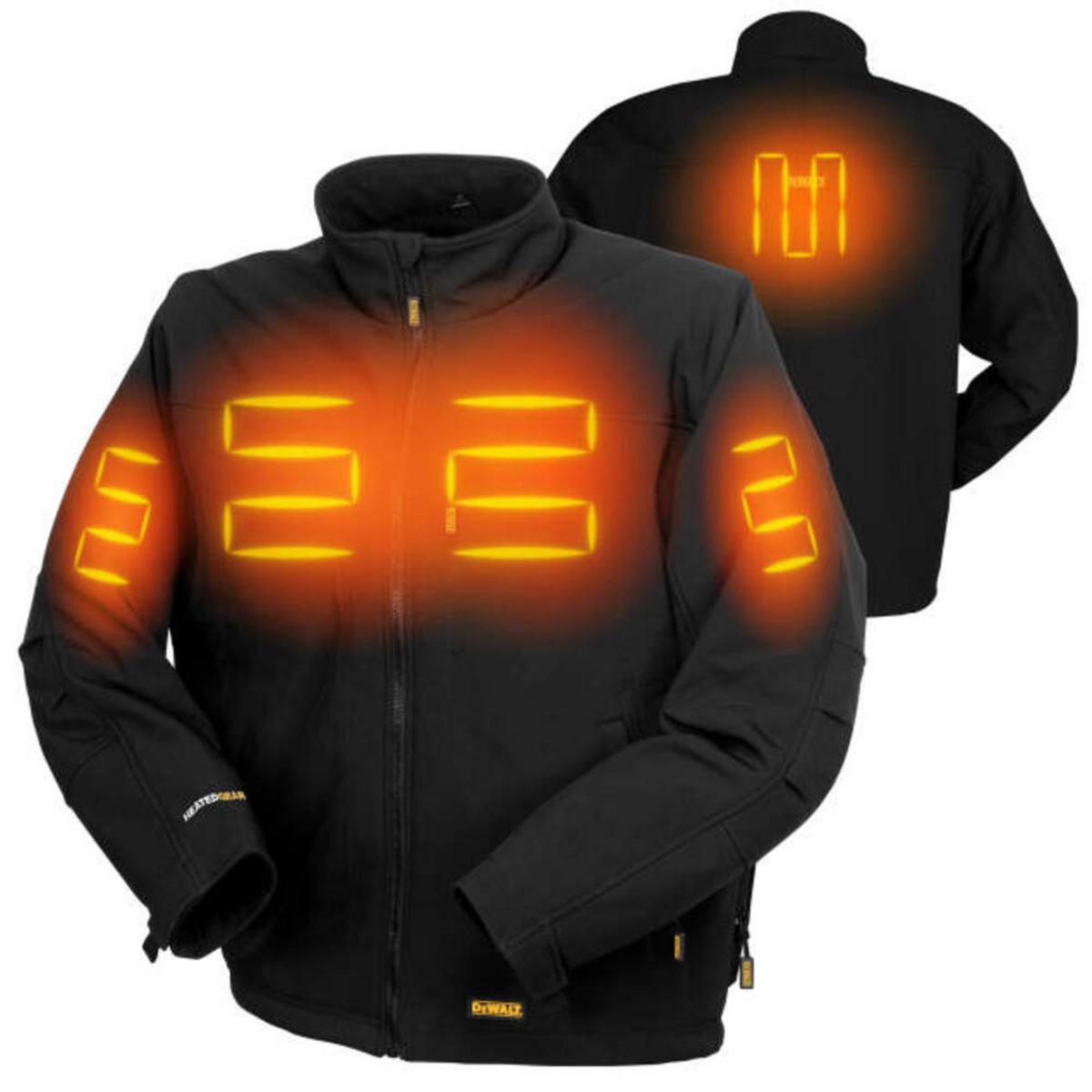 Dewalt Men's Heated Soft Shell Jacket without Battery - Black Dewalt Men's Heated Soft Shell Jacket without Battery - Black