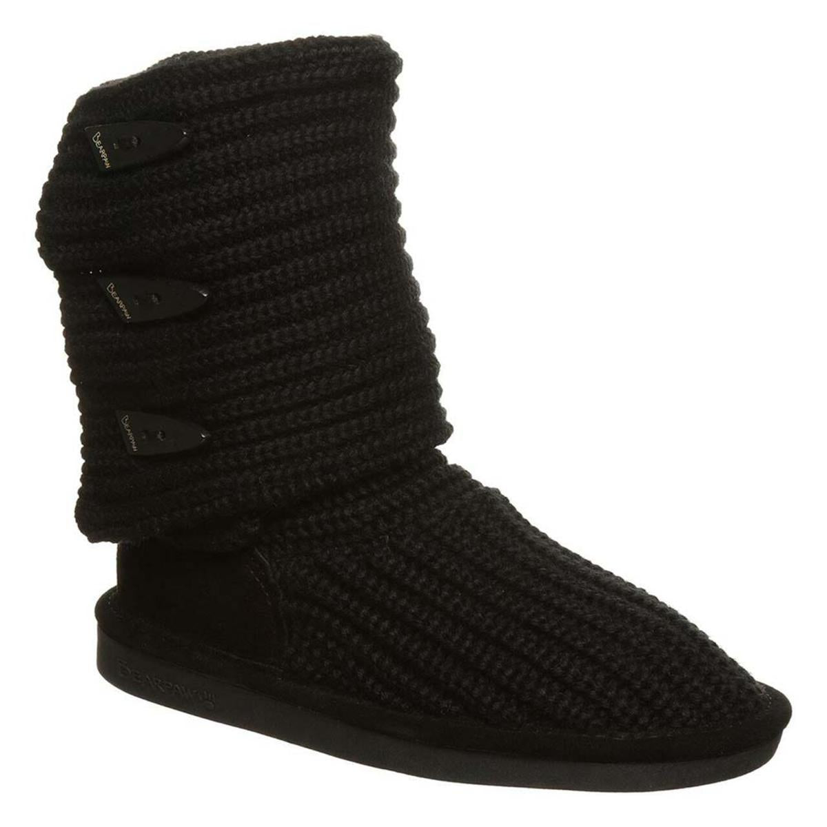 Bearpaw Women's Knit Tall Boots (Black, 9.5) Bearpaw Women's Knit Tall Boots (Black, 9.5)