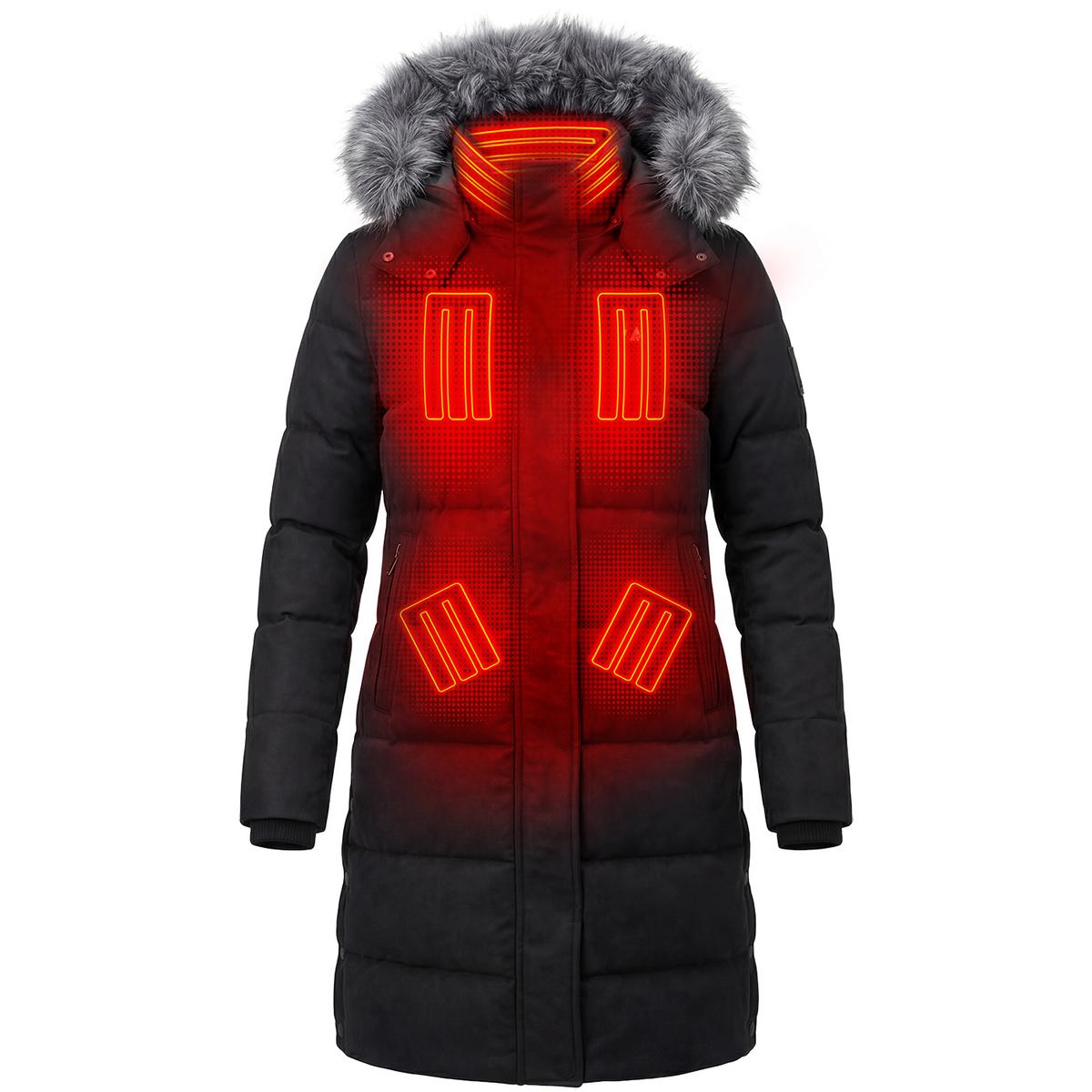 ActionHeat Pro Series+ Bluetooth Women's Long Puffer Heated Jacket ActionHeat Pro Series+ Bluetooth Women's Long Puffer Heated Jacket
