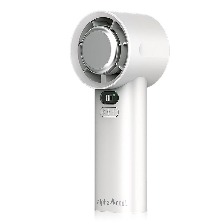 AlphaCool Handheld Fan with Cooling Plate - White
