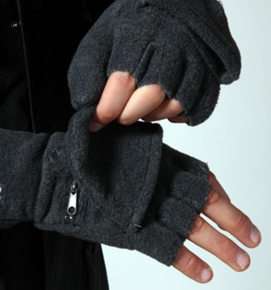 Sprigs Multi-Mitt Fleece Fingerless Gloves (Grey)