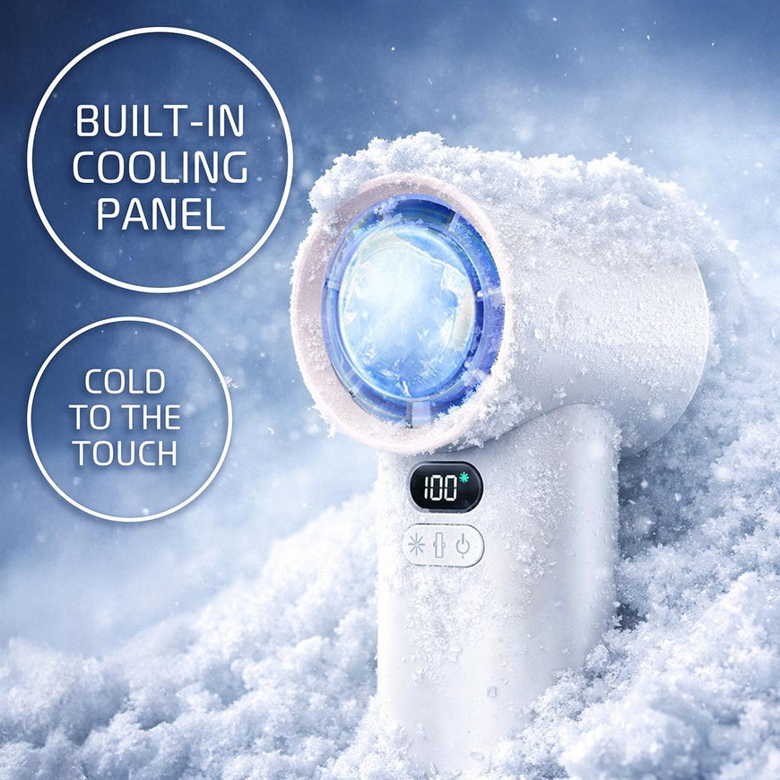 AlphaCool Handheld Fan with Cooling Plate - White