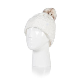 Heat Holders Women's Roll Up Pom Pom Hats One Size