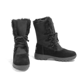 Cloud Nine Rosalita Sheepskin Boots - Black - Women - Size 7