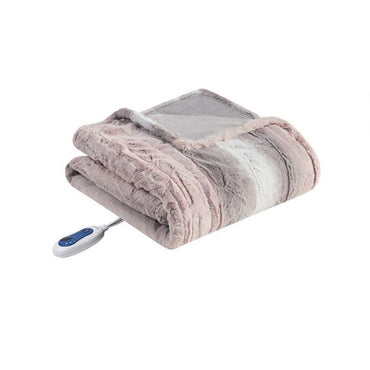Beautyrest Heated Zuri Oversized Faux Fur Throw - 50"Wx70"L