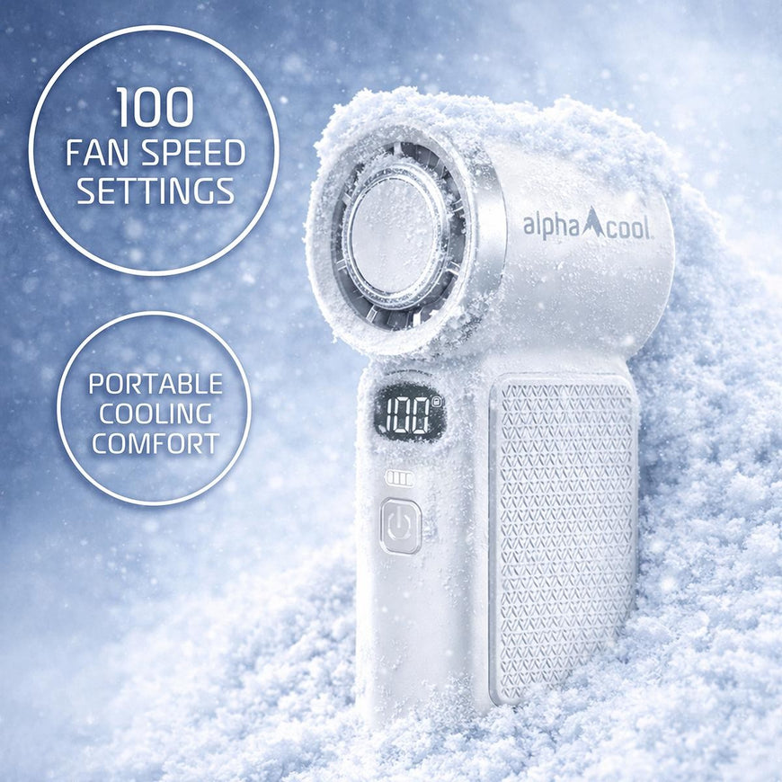 AlphaCool Mini Handheld Fan - White