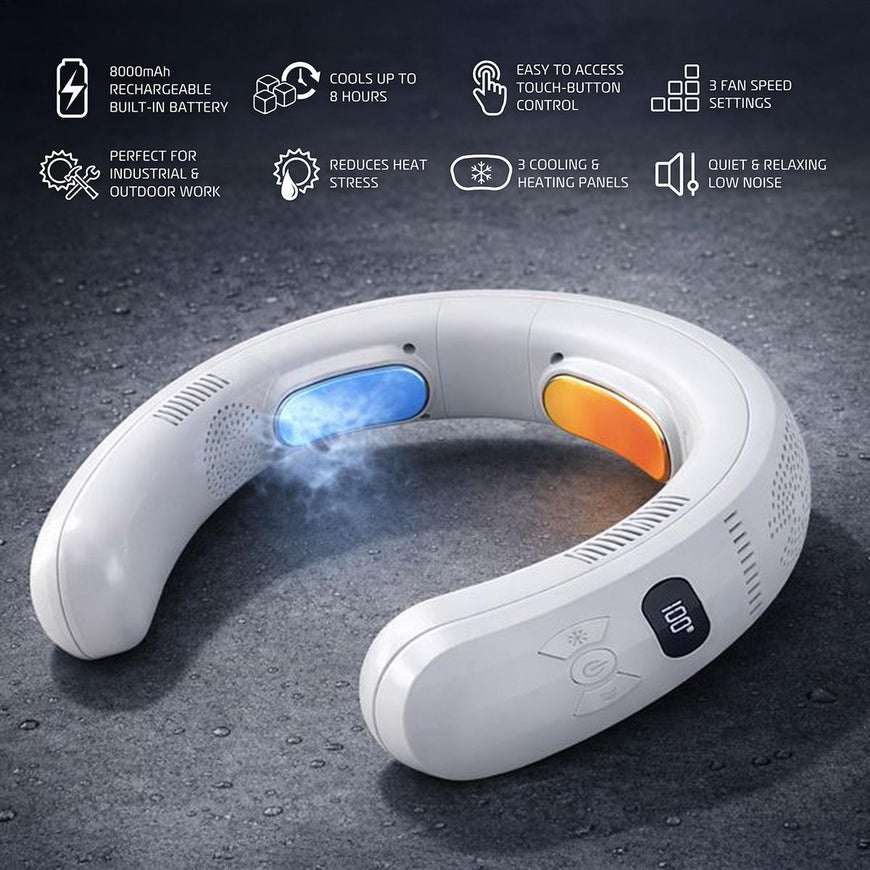 AlphaCool Wearable 3-Zone Neck Cooler & Heater - White