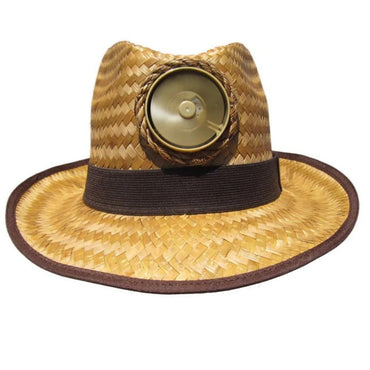 Kool Breeze Fedora Brown w/Wide Band Solar Cooling Hat UPF 50+ Protection One Si