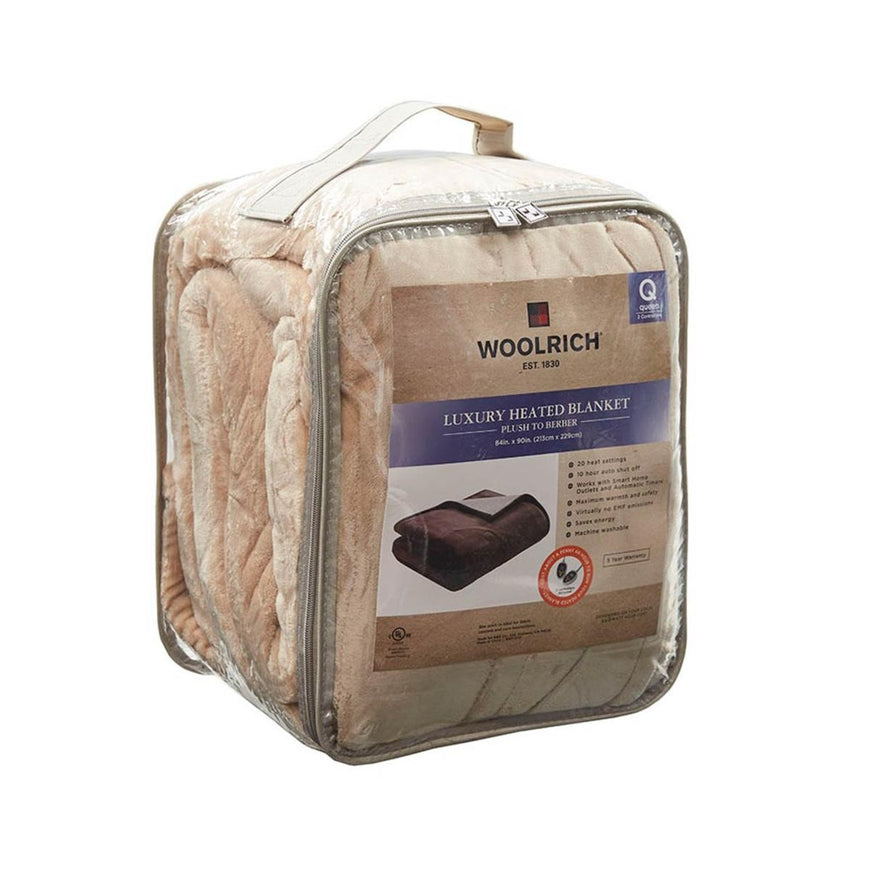 Woolrich Heated Plush to Berber Blanket - Twin