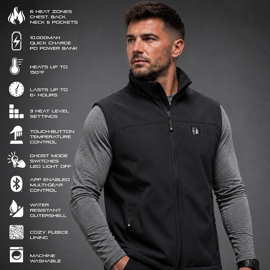 ActionHeat Pro Series+ Bluetooth Men's Softshell Heated Vest