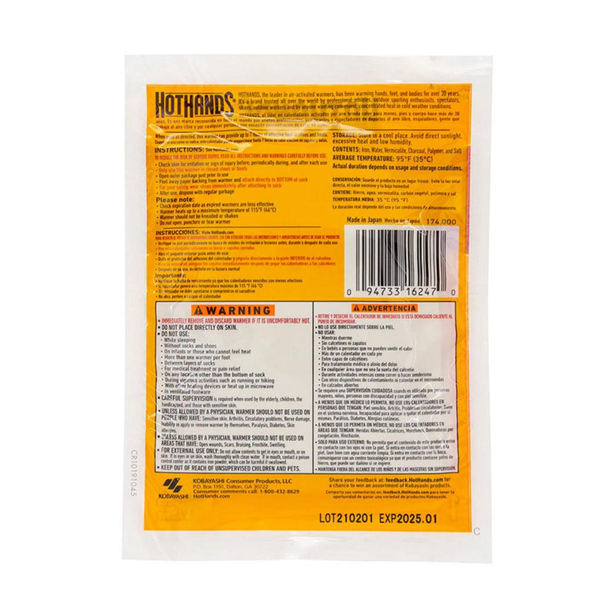 HotHands Adhesive Bigfoot Toe Warmers - 5 Pairs