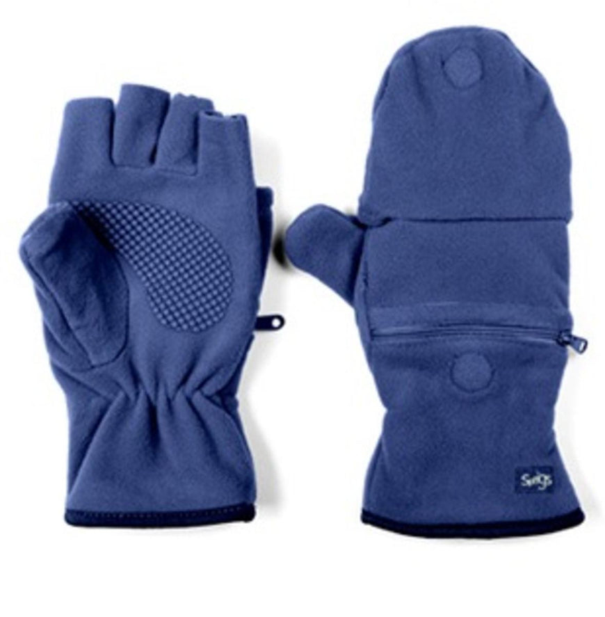 Sprigs Multi-Mitt Fleece Fingerless Gloves (Grey)
