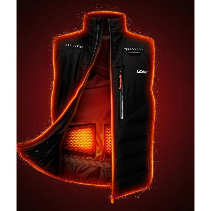 Lenz Unisex Heat Vest 3.0 + Heat Pads with rcB 1400 Batteries