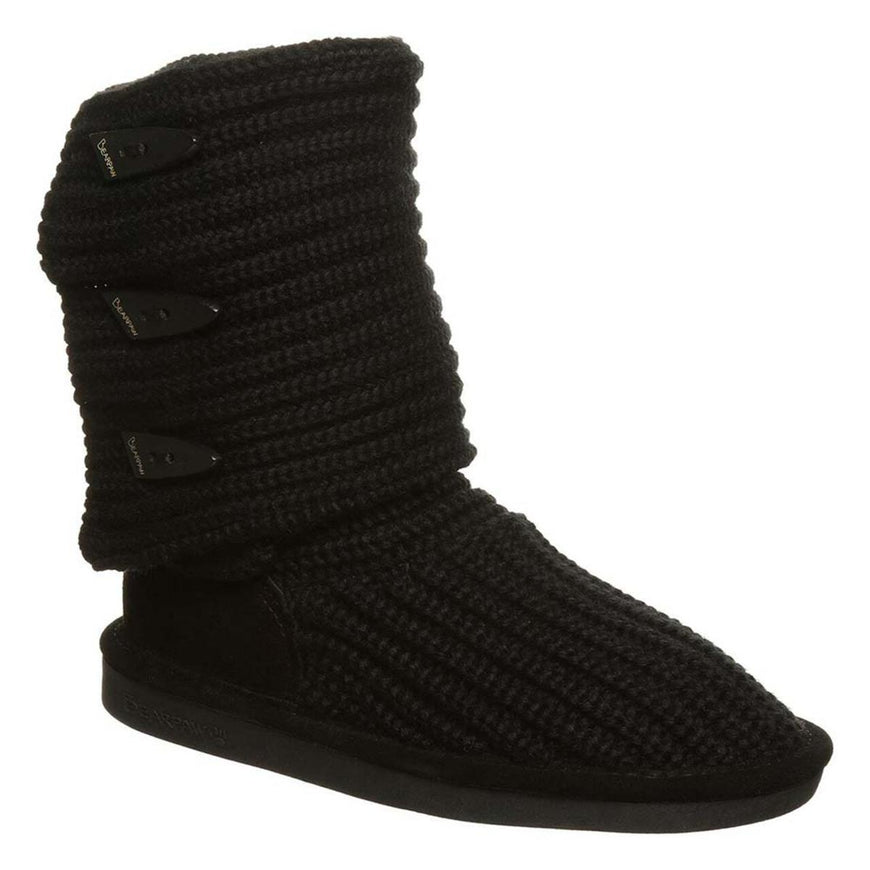 Bearpaw Women's Knit Tall Boots (Black, 9.5)