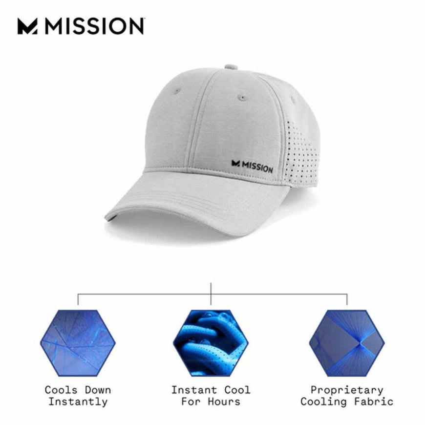 Mission Cooling Vented Performance Hat - Alloy Heather Gray